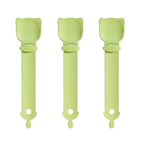 Squeezing Spoon for Cats - Hygienic Polypropylene Feeding Device for Canned Food and Treats, Easy to Clean, Labor-Saving with Hanging Design Green
