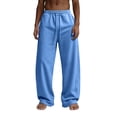 thumbnail image 2 of Mens Baggy Sweatpants Loose Fit Elastic Waist Drawstring Joggers For Men Fall Fashion Lightweight Lounge Pants, 2 of 4