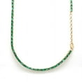 thumbnail image 3 of Green CZ Emerald tennis necklace,Octagon emerald tennis necklace choker gold plated| Emerald cut emerald necklace gold | Emerald pendant, 3 of 4