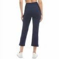 thumbnail image 2 of Jockey Ladies' Cropped Slit Flare Activewear Yoga Pants, Dark Navy Medium, 2 of 3