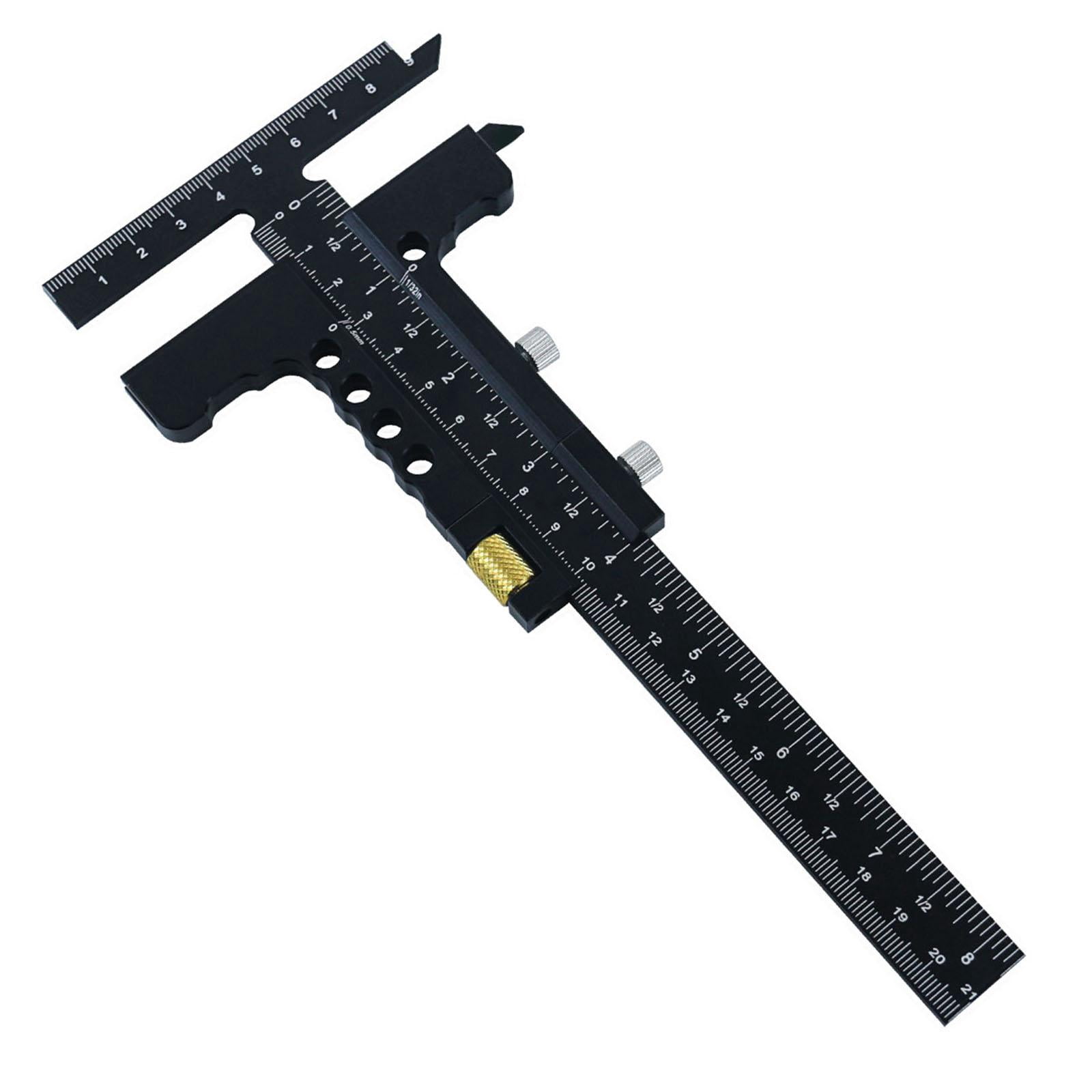 koolsoo Wood Workings Multifunctional Caliper Slide Caliper Easy to Use DIY Accessories Marking Measuring Gauge for Home Woodworker With Fine Tuning