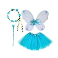 thumbnail image 3 of Conjunto de disfraz de hada para niñas. Precioso disfraz infantil para juegos de imitación y accesorios para fotos. Azul, 3 of 9