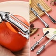 thumbnail image 4 of Clearance Peeler under $6 Potato Peelers Multi Functional Fruit And Vegetable Peeler 2024 Upgraded Stainless Potato Carrot Cucumber Peeler Cutter Slicer Shredder Scraper Kitchen Home Gadgets (1p, 4 of 7