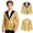 Gold, variant on Boys Shiny Sequins Tuxedo Suit Jacket Coat for Halloween Party Festival Dance 6-16 Burgundy 10
