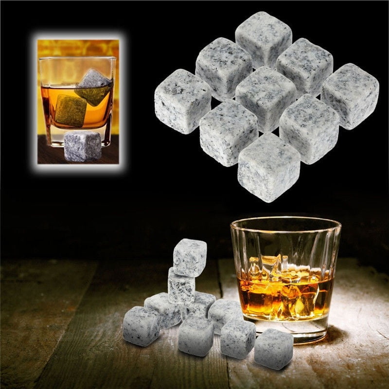 Ice Stones Set Drinks Cooler Rocks Granite - Walmart.com