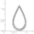 thumbnail image 4 of Real 14kt White Gold 1/2ct. Diamond Teardrop Chain Slide; for Adults and Teens; for Women and Men, 4 of 4