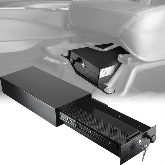 POCHAR Under Seat Drawer, Driver Side Under Seat Storage Box Locking Security Box for Jeep Wrangler JK 2007-2018 4-Door