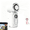 White, variant on 3-in-1 Mini Portable Handheld Clip-On Fan, Rechargeable Cooling, 5 Speeds with LED Display, Supports Attachment to Belt, Backpack Strap, Desktop, for Summer Travel, Hiking