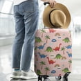 thumbnail image 2 of Pink Dinosaur and Rainbow Pattern Luggage Cover Fashion Suitcase Cover Baggage Covers Fit 25-28 Inch Luggage (Go Travel), 2 of 5