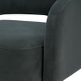 thumbnail image 5 of CHITA Swivel Fabric Accent Chair with Open Back&Wood Base,Modern Armchairs for Living Room Bedroom,Dark Gray, 5 of 9
