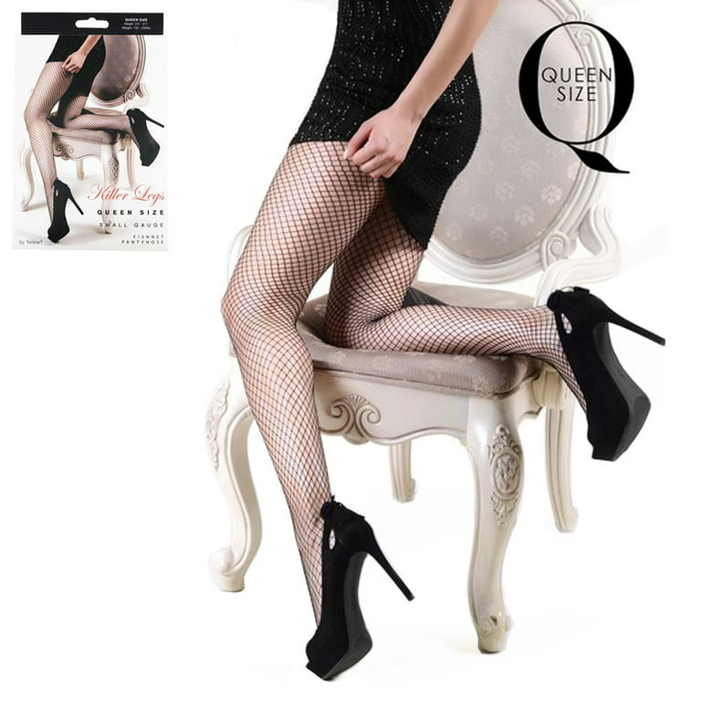 Womens High Waisted Fishnet Tights Sexy Mesh plus Size Lingerie
