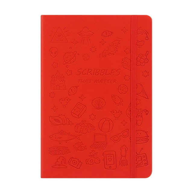 Aodebiao Cartoon Embossed Leather Notebook - A5 Softcover Journal with Elastic Band & Bookmark, 80g Thick Paper for Writing, Business Notepad, Supplies, Office Essentials, Cute Diary Planner