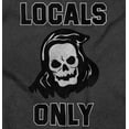 thumbnail image 2 of Funny Locals Only Grim Reaper Skull Hoodie Sweatshirt Women Men Brisco Brands 2X, 2 of 5