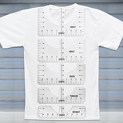 Alignment Tool 11 Pcs Tshirt Ruler Guide for Vinyl Alignment to Center Designs 