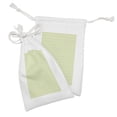 thumbnail image 2 of Geometric Fabric Pouch Set of 2, Repeating Zigzags in Pastel Tones Pattern, Small Drawstring Bag for Toiletries Masks and Favors, 9" x 6", Pale Green Cream, by Ambesonne, 2 of 2