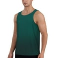 thumbnail image 2 of Daiia Dark teal green Printed Men's Quick Dry Fit Muscle Tank Top Slim-Fit Tank Workout Tank Top Lightweight Sports Tank Top-X-Large, 2 of 7