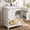 White, variant on 30 Inch Bamboo Bathroom Vanity with Sink, Freestanding Bathroom Sink Cabinet with Large Drawer, Farmhouse Bathroom Vanity with Gold Handles, Natural