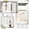 thumbnail image 4 of Canopy Curtains for Girls with LED Light King California King Bed Curtains Frame Bed,Valance Scarves Great for Bed,Windows,Wedding Parties(King,White), 4 of 9