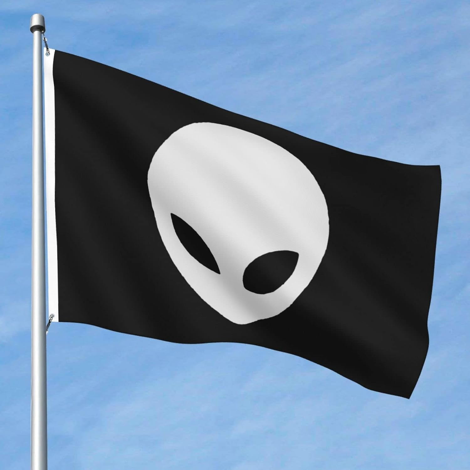 Alien Face Flags 5x8 Ft Yard Flag Indoor Decoration Banner With Grommets
