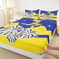 thumbnail image 3 of Castle Fairy Cheer Theme Full Size Sheets 4-Piece,Yellow Blue Breathable Bed Sheets for Adults Female Women,Dreamy Princess Glitter Lightweight Sheet Sets,Lightweight Room Decor, 3 of 7