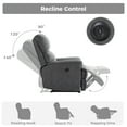 thumbnail image 5 of Bonzy Home Electric Recliner with USB Port Vintage Style Reclining Chair Sofa For Living Room and Bedroom, Grey, 5 of 8