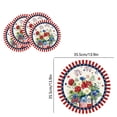 thumbnail image 3 of OAVQHLG3B American Flag Vases Flowers 4th of July Round Placemats Set of 4, 14 Inch Patriotic Memorial Day Round Table Mats for Dining Decoration, 3 of 6