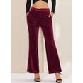 thumbnail image 4 of Pantalones acampanados Allegra K terciopelo mujer M, 4 of 6