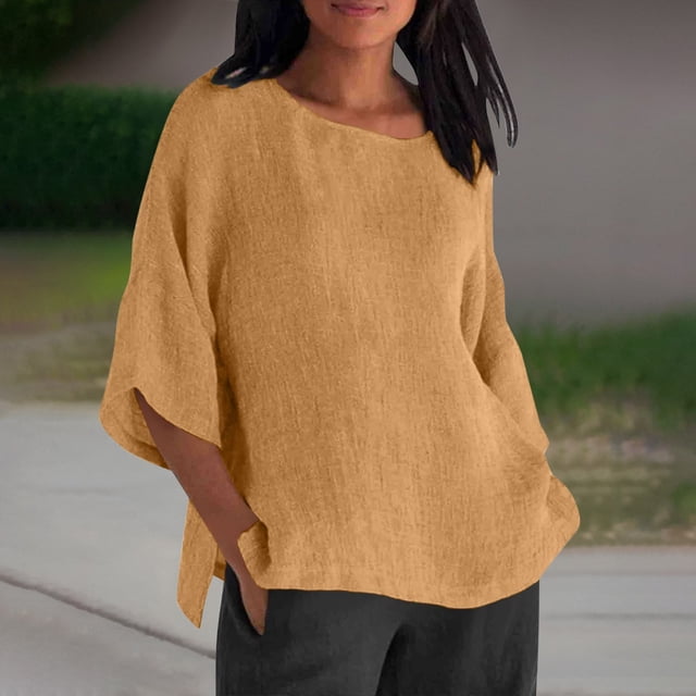 Haut à Manches Courtes Col Rond Uni pour Femmes, T-Shirt Rayé, Vêtements de Sport pour Femmes Juniors