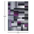 thumbnail image 4 of Flash Furniture Elio Rectangular Contemporary Black, Grey, Purple Area Rug, 5' x 7', 4 of 7