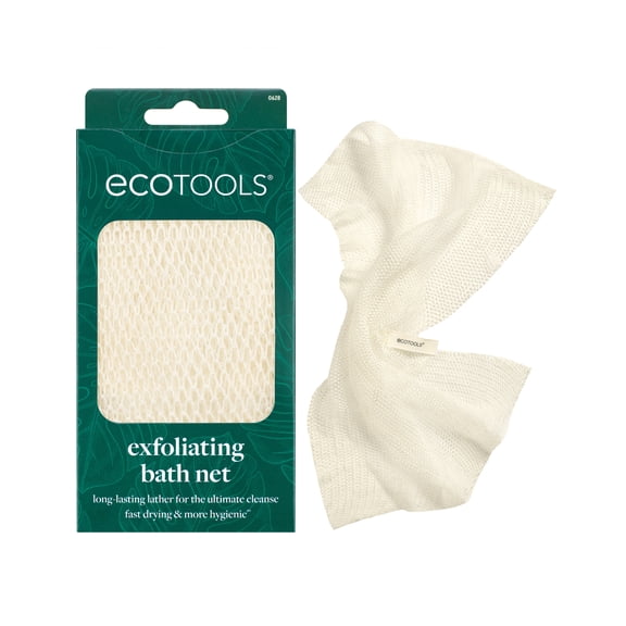 EcoTools Exfoliating Bath Net, Off-White , Recycled Nylon