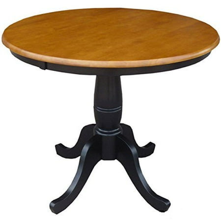 table round dining inch pedestal wood concepts international base cherry modhaus pen includes country living tables piperton walmart garden kitchen