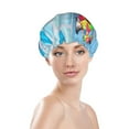 thumbnail image 3 of Balery Prague Ratter Dog In Bathtub Shower Caps, Double Layer Waterproof Shower Cap, Double Layers Reusable Shower Cap With Soft Comfortable For Long Thick Hair Soft Bath Shower Hair Caps, 3 of 9