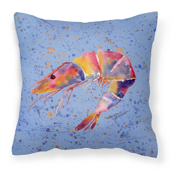 Caroline's Treasures 8455PW1414 Shrimp Fabric Decorative Pillow, 14Hx14W, multicolor