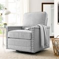 thumbnail image 2 of Armchair Accent Swivel Chair, Fabric, Light Grey Gray, Modern Contemporary Urban Design, Living Lounge Room Hotel Lobby Hospitality, 2 of 7