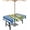 Blue, variant on Outdoor Tablecloth with Umbrella Hole and Zipper 60 x 120 Inch Summer Lemon Flowers Leaves Blue White Stripes Table Cover for Rectangular Tables Tabletop Collection for Patio Garden Picnic Camping