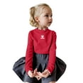 thumbnail image 3 of Curuila Toddler Girls Shirts Long Sleeve Print Crew Neck Ruffle T Shirts Casual Comfortable Spring Autumn Top Size 4-5 Years Red, 3 of 5
