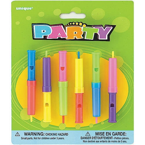 Slide Whistle Flute Music Party Favors, 6ct