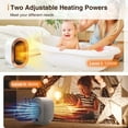 thumbnail image 4 of Tiptop Home Space Heater,Portable Heaters for Indoor Use 1200W/800W Quiet Electric Desk Ceramic Small w/Overheat Tip Over Protection Thermostat Fast Heating Fan Office,White, 4 of 7