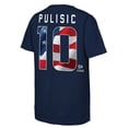 thumbnail image 3 of Youth Outerstuff Christian Pulisic Navy USMNT Full Flag Name & Number T-Shirt, 3 of 3