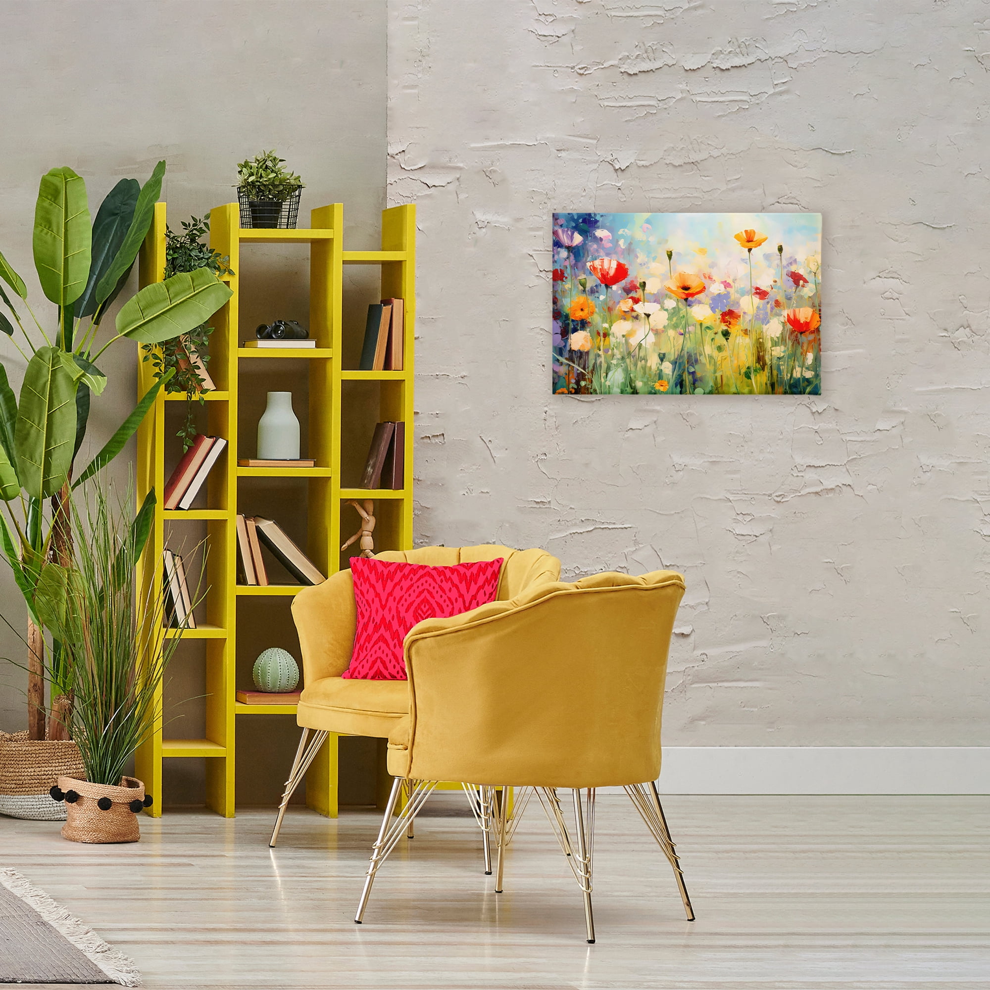 Stupell Industries Sunlit Meadow of Colorful Blooms Canvas Wall Art, design by Creative Studio