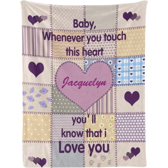 AISENIN Personalized Blanket with Name Custom Name Blanket for Adults Kids - Baby Personalized Name Blanket Personalized Gifts for Birthday Christmas Anniversary