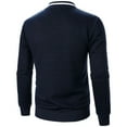 thumbnail image 5 of Xysaqa Mens Casual Jacket Slim Fitted Lightweight Jacket Spring Fall Workout Running Jacket Varsities Baseball Coat with Full Zip Up Navy, 5 of 5