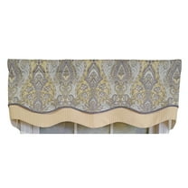 RLF Home 3" Rod Pocket High Quality Fabric Nobility Glory Valance for Windows 50" x 16" Gary