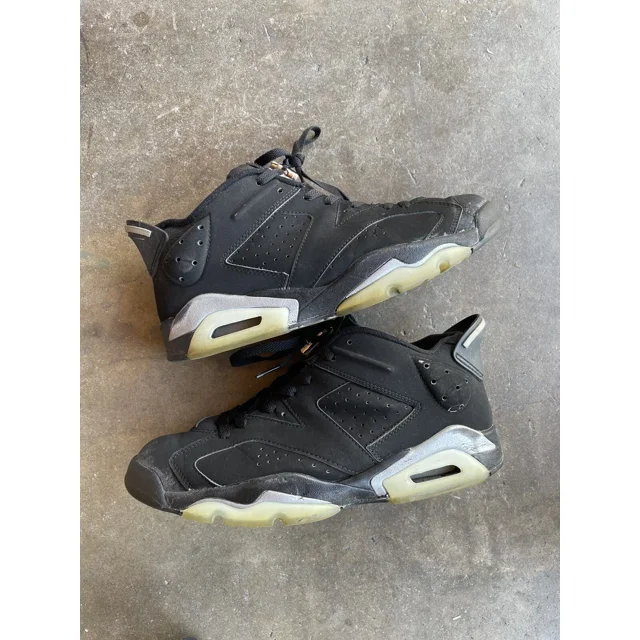 Ni - ke Ni - ke Air Jordan VI 6 Retro Low Chrome Black Silver 2002 New Vintage 304401 061