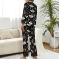 thumbnail image 3 of Top-kevin Women's Pajama Sets Pizza Slice Pattern Long Sleeve Lounge Sets Pjs Sleepwear with Pockets, 3 of 12
