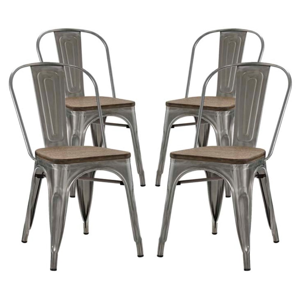 Modway Promenade Bamboo Dining Side Chair, Set of 4, Multiple Colors