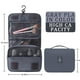 thumbnail image 2 of Hanging Travel Toiletry Bag Multifunction Cosmetic Bag Portable Make up Pouch Waterproof Organizer for Women and Girls (Grey), 2 of 4
