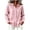 Pink, variant on Seffadzy Women's Cotton Linen Long Sleeve Hooded Button Front Cardigan Shirt Lightweight Relaxed Fit Soft Breathable Beach Vacation Sun Protection Top