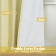 thumbnail image 4 of DriftAway 100% Blackout Linen Curtains for Bedroom 96 Inches Long Double Layer Drape Farmhouse Thermal Insulated 3 Inch Rod Pocket Back Tab Full Light Blocking 2 Panels for Living Room Nursery, 4 of 5