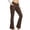 Coffee, variant on TOPKO Women European American Hot Flared Yoga Leggings Wide Leg Slim Sports Boot Cut Fitness Pants with Pockets